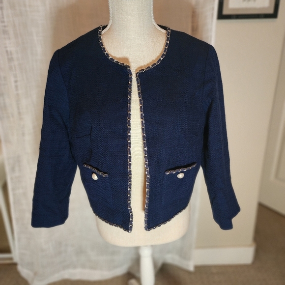 Karl Lagerfeld Jackets & Blazers - Karl Lagerfeld Navy Blue Blazer Size Medium